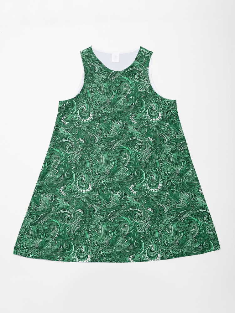 Emerald Green Paisley Pattern" A-Line Dress for Sale by kansaikate |  Redbubble