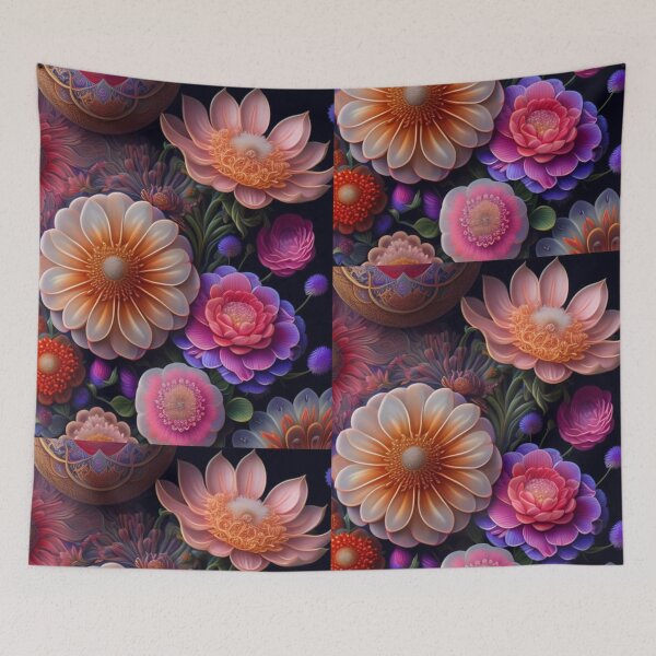 Item preview, Bloom Cosmic Flowers Floral  designed and sold by Shyaddiea.