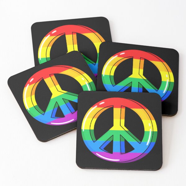 Item preview, Rainbow Pride Peace Sign designed and sold by everything4eva.