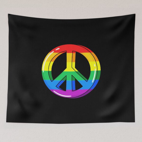 Item preview, Rainbow Pride Peace Sign designed and sold by everything4eva.