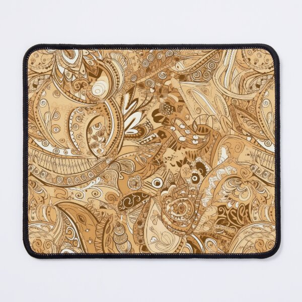 Item preview, Warm Caramel, Tan and Brown Paisley Pattern designed and sold by kansaikate.
