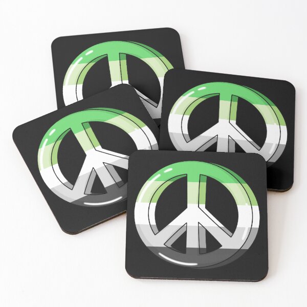 Item preview, Aromantic Pride Peace Sign designed and sold by everything4eva.