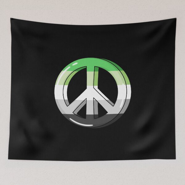 Item preview, Aromantic Pride Peace Sign designed and sold by everything4eva.