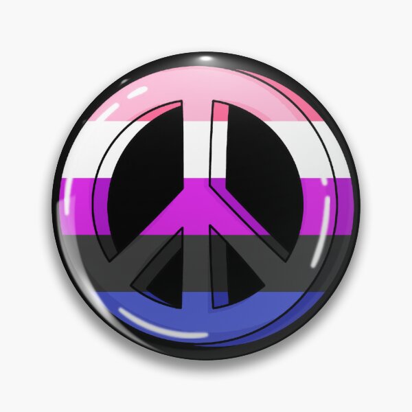 Item preview, Genderfluid Pride Peace Sign designed and sold by everything4eva.