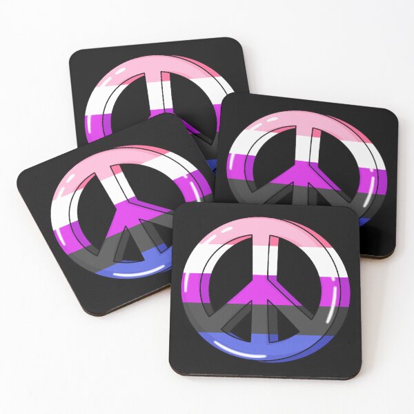 Item preview, Genderfluid Pride Peace Sign designed and sold by everything4eva.