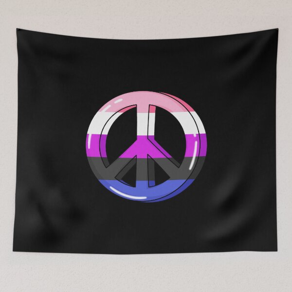 Item preview, Genderfluid Pride Peace Sign designed and sold by everything4eva.