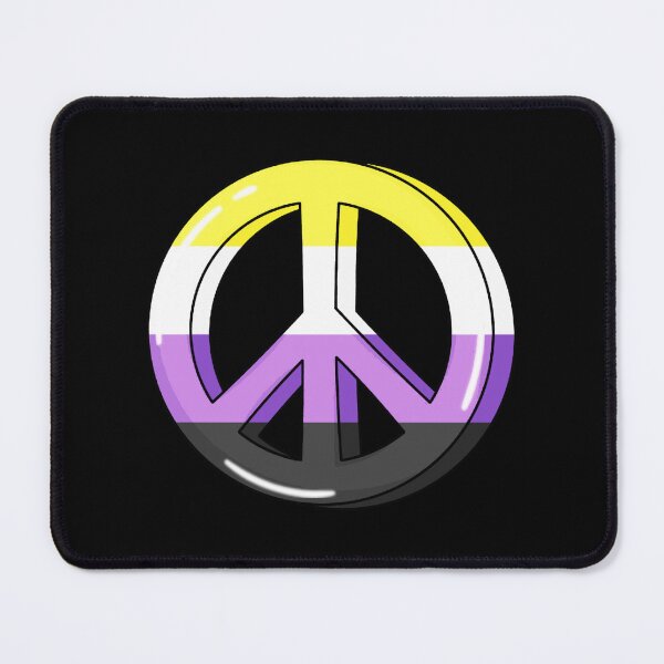 Item preview, Nonbinary Pride Peace Sign designed and sold by everything4eva.