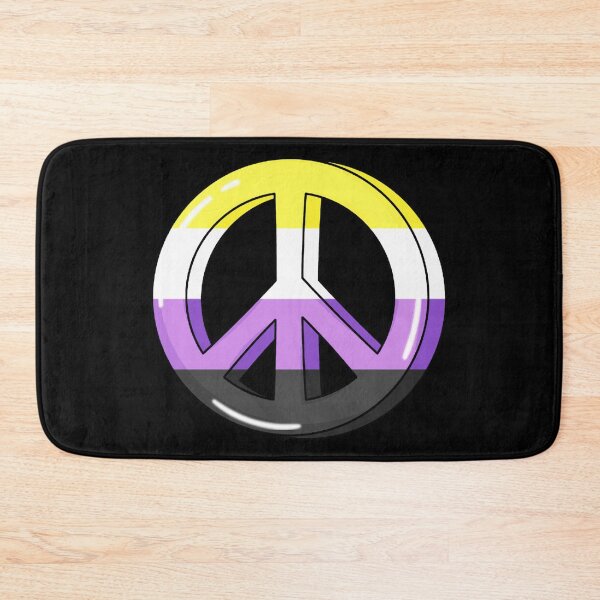 Item preview, Nonbinary Pride Peace Sign designed and sold by everything4eva.