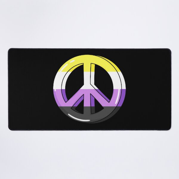 Item preview, Nonbinary Pride Peace Sign designed and sold by everything4eva.