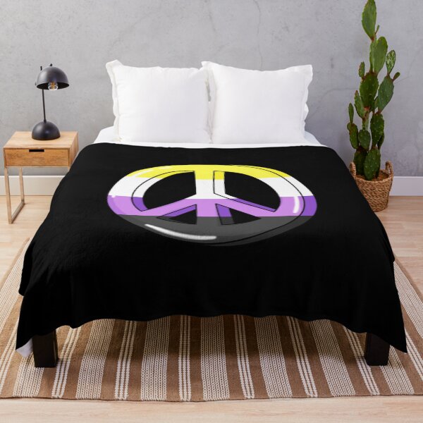 Item preview, Nonbinary Pride Peace Sign designed and sold by everything4eva.