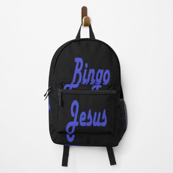 Item preview, Bingo Jesus blue on black funny Christian saying designed and sold by Vintage Hustle.