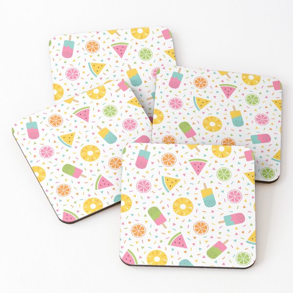 Item preview, Watermelon Pattern, Tropical Fruits And Ice Cream Memphis Style designed and sold by graphic-genie.