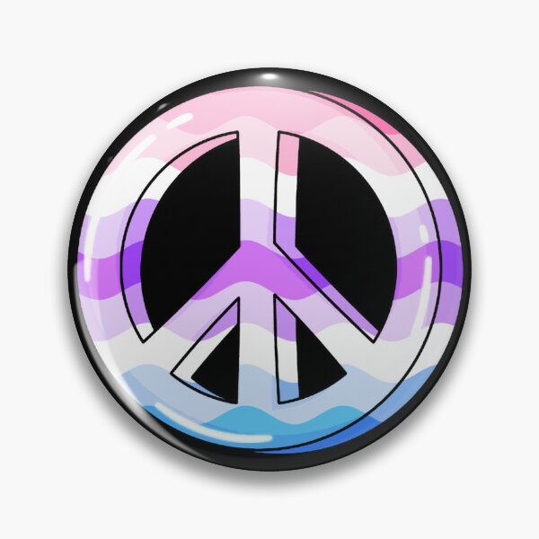 Item preview, Genderfluid Pride Peace Sign 2 designed and sold by everything4eva.