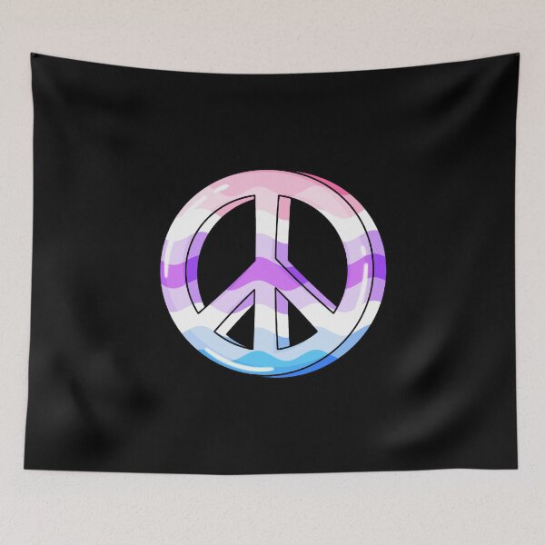 Item preview, Genderfluid Pride Peace Sign 2 designed and sold by everything4eva.