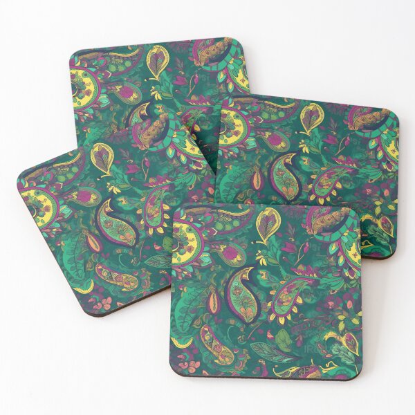 Item preview, Jewel Colored Paisley Pattern designed and sold by kansaikate.