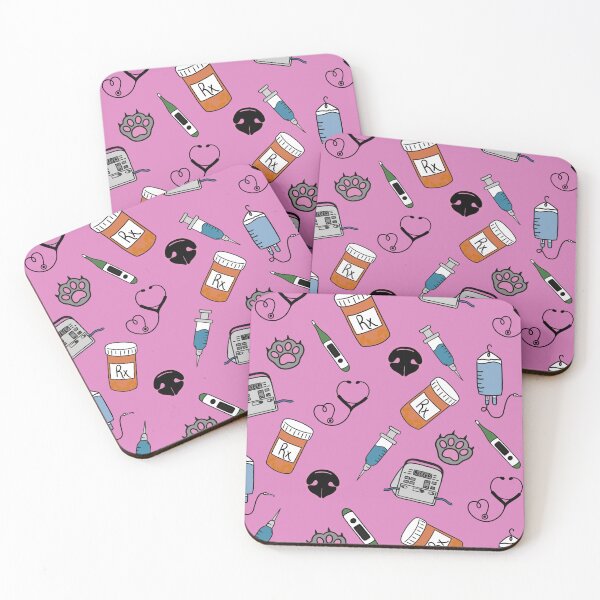 Item preview, Pink Vet Med Pattern designed and sold by RNHArtwork.