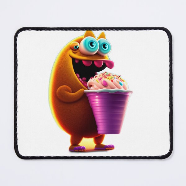 Item preview, Cute monster with ice cream designed and sold by CyberArtifacts.