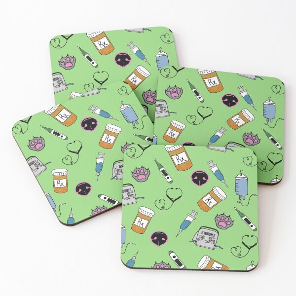 Item preview, Green Vet Med Pattern designed and sold by RNHArtwork.