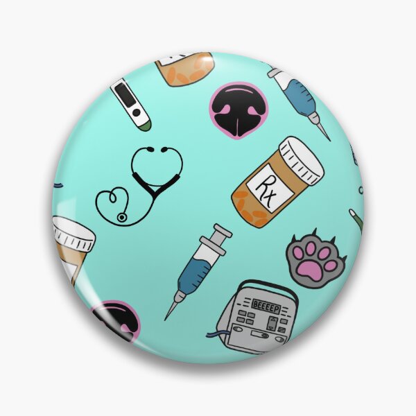 Item preview, Teal Vet Med Pattern designed and sold by RNHArtwork.