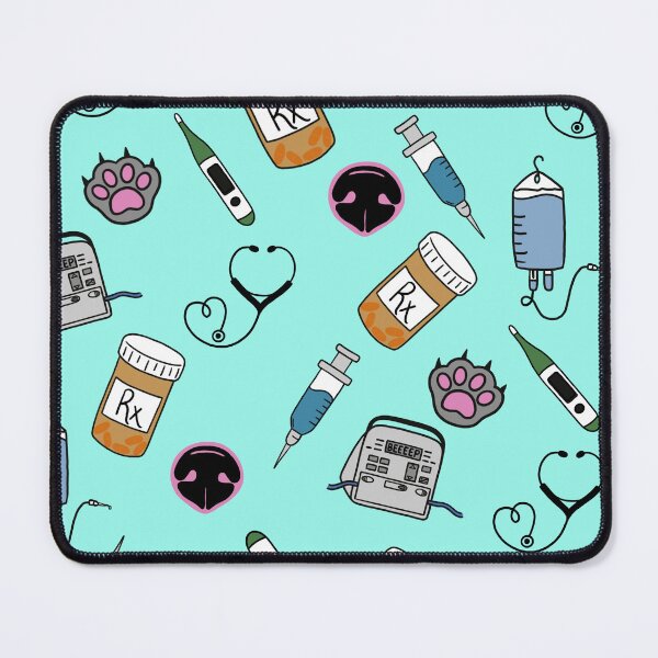 Item preview, Teal Vet Med Pattern designed and sold by RNHArtwork.