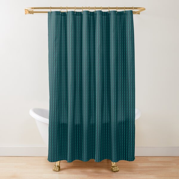 Teal Steel Shower Curtain