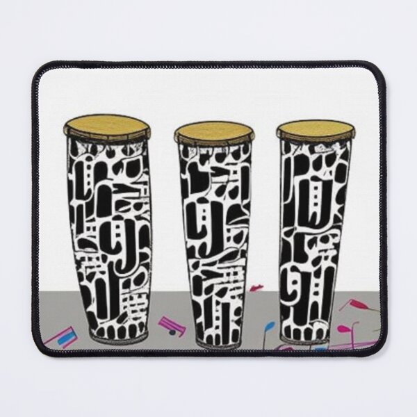 Item preview, AI Art Conga Drums in Mudcloth Print Design designed and sold by MugsNstuff Live Love Create!.