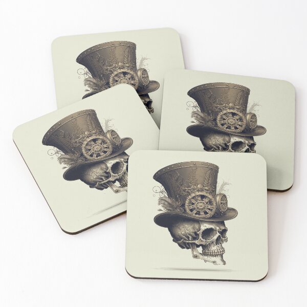 Item preview, Steampunk Skull #10 - Sticker and T-Shirt Design designed and sold by MindAsylum.