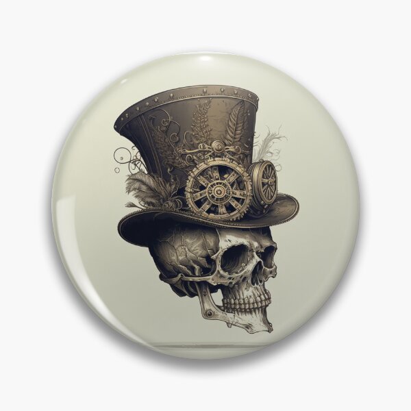 Item preview, Steampunk Skull #10 - Sticker and T-Shirt Design designed and sold by MindAsylum.
