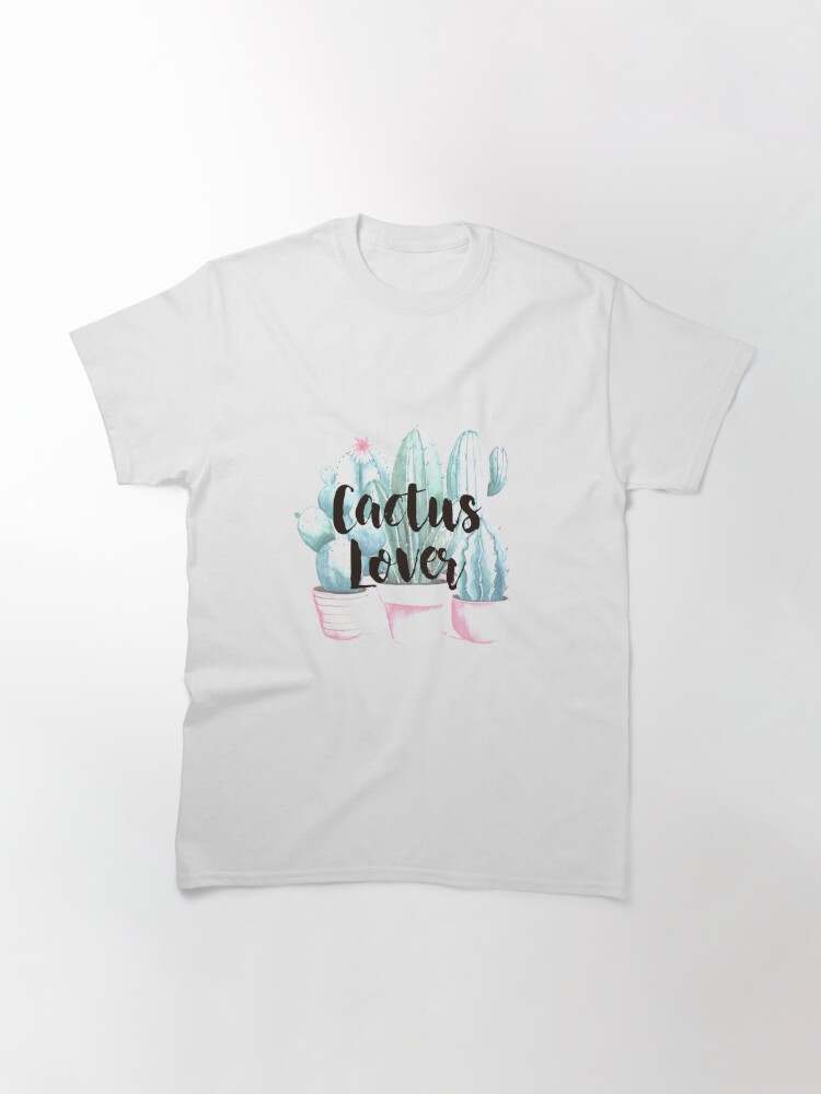 Camiseta clásica con la obra Cactus Lover, diseñada y vendida por weloveboho