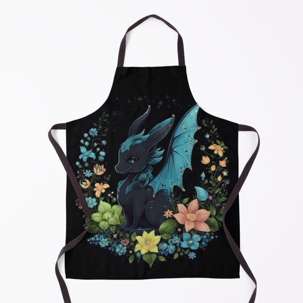 Item preview, Cute Black with Blue Wings Dragon Design designed and sold by Tannaidhe's Designs.