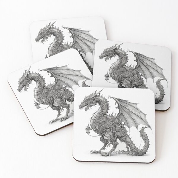 Item preview, Steampunk Dragons #4 - Sticker and T-Shirt Design designed and sold by MindAsylum.
