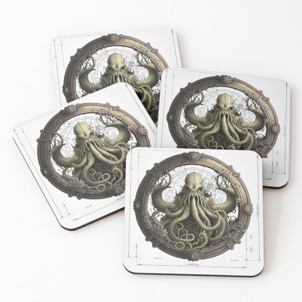 Item preview, Steampunk Cthulhu - Sticker and T-Shirt Design designed and sold by MindAsylum.