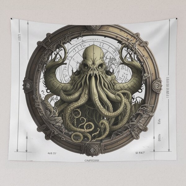 Item preview, Steampunk Cthulhu - Sticker and T-Shirt Design designed and sold by MindAsylum.