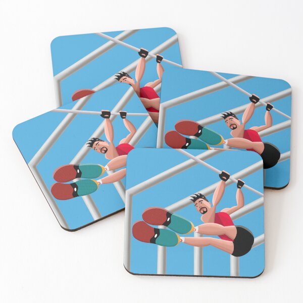 Item preview, Man Doing Calisthenics Outdoors designed and sold by Sfumata Illustration.