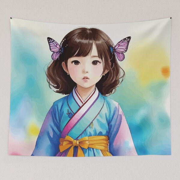 Item preview, Butterfly and young kid#58 designed and sold by YDIX.