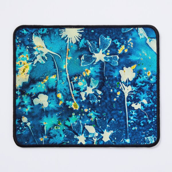 Item preview, A Summer Meadow of Wiltshire Wildflowers Cyanotype Print designed and sold by Redheadwonders.