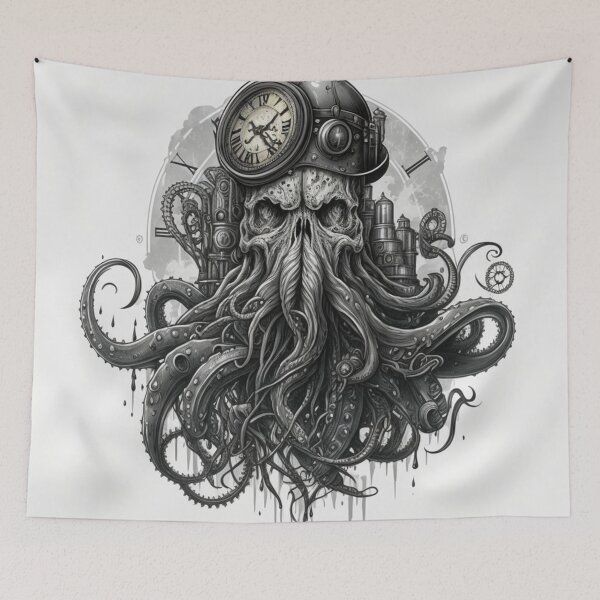 Item preview, Steampunk Cthulhu #6 - Sticker and T-Shirt Design designed and sold by MindAsylum.