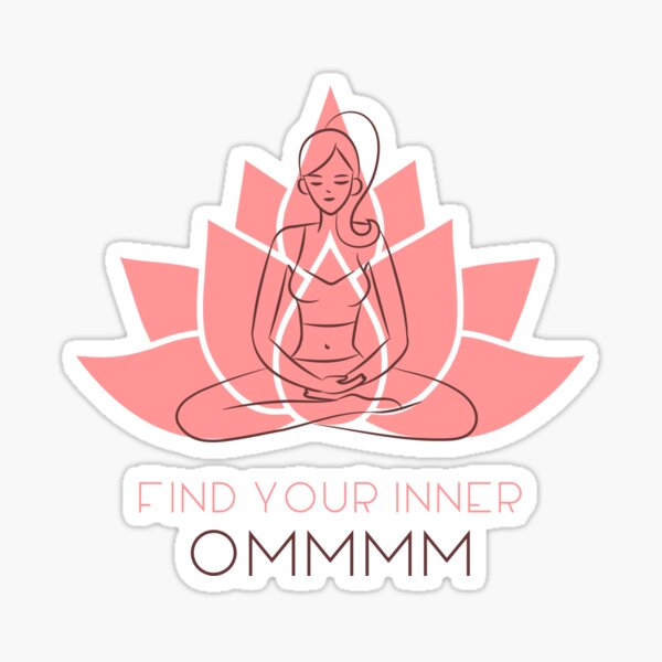 Find Your Inner Ommmm Yoga Sticker for Sale by FunTeeGraphics1