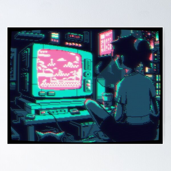 gaming video games pixel art vaporwave pastel GIF