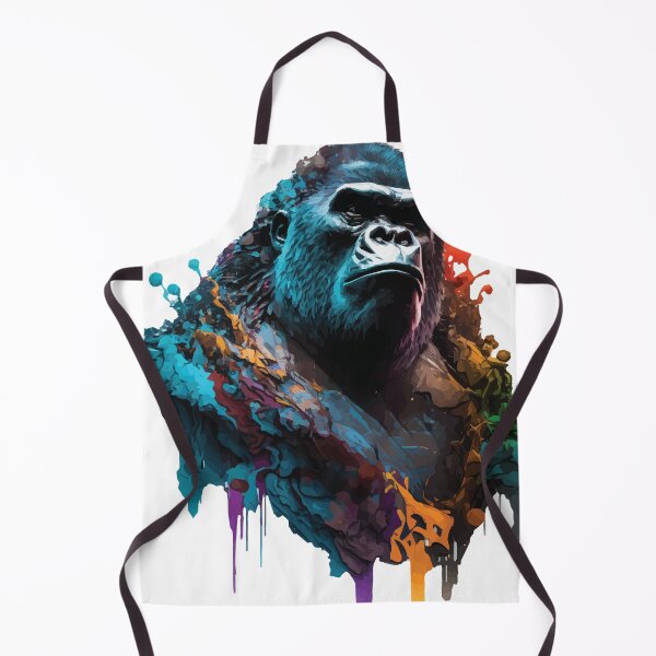 Artikelvorschau, Ein stolz bemalter Gorilla - Tier in leuchtenden Farben entworfen und verkauft von GVRDesign.