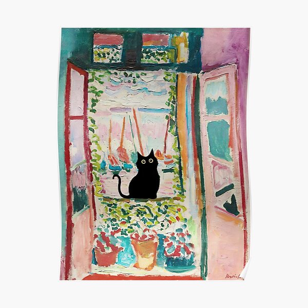 le chat ouvre la fenêtre - Matisse Poster