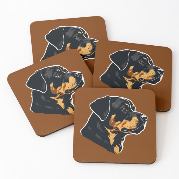Item preview, Rottweiler portrait, side view designed and sold by ebrawne.