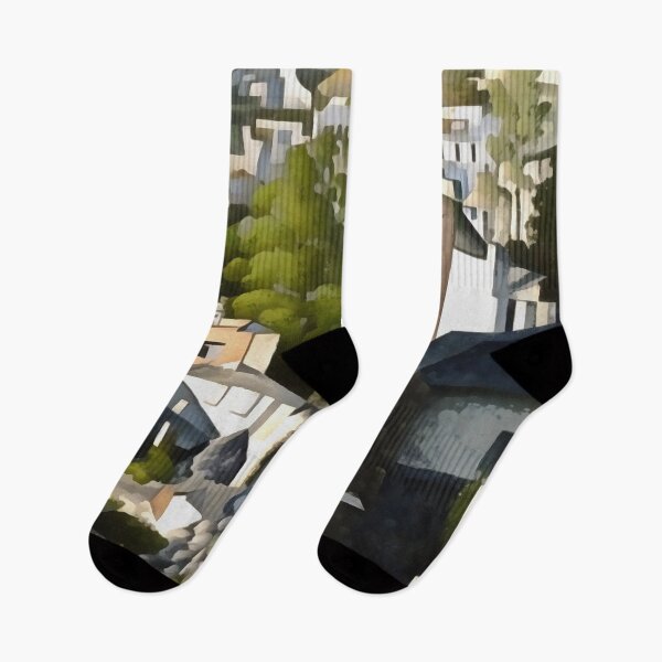 Item preview, Levissihan Kayakoy Historical Hillside Houses Art designed and sold by taiche.