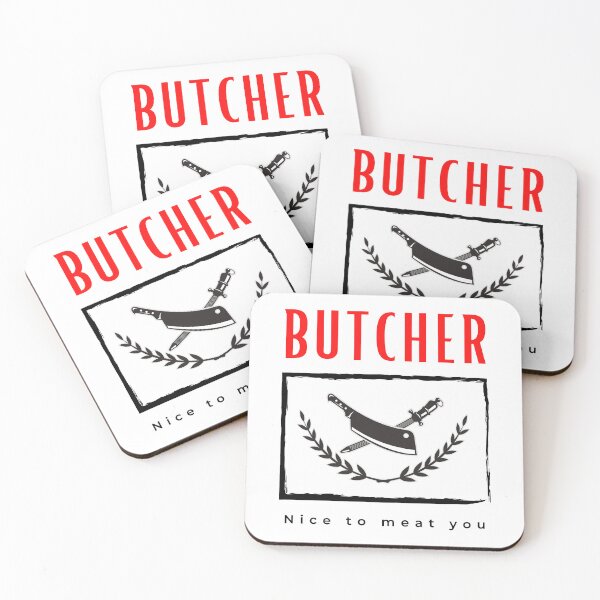 Item preview,  Butcher Nice to Meat you funny motivational design designed and sold by DigitalMagShop.