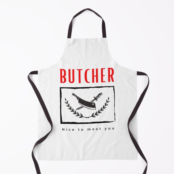 Item preview, Butcher Nice to Meat you funny motivational design designed and sold by DigitalMagShop.