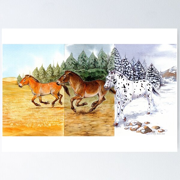 Item preview, Ice Age Prehistoric Horses designed and sold by Pip Tacla.