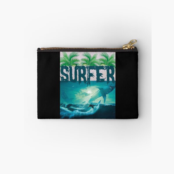 Item preview, SURF LOVERS SURFER PALMS AND SHARKS COLORFUL  designed and sold by al21ex.