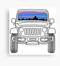 Jeep Sunset with Mountains Canvas Print