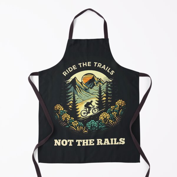 Item preview, Mountain Biking Through the Woods | Ride the Trails not the Rails designed and sold by ArtfulDelights.