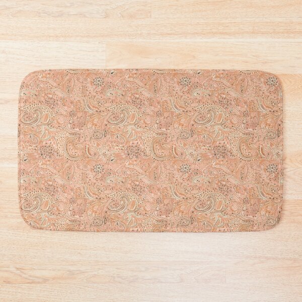 Item preview, Soft Peach Paisley Pattern designed and sold by kansaikate.